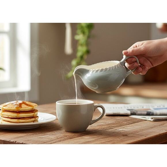 Vintage Harkerware Chesterton Gray Creamer Pitcher Pate Sur Pate from Set - Picture 12 of 13